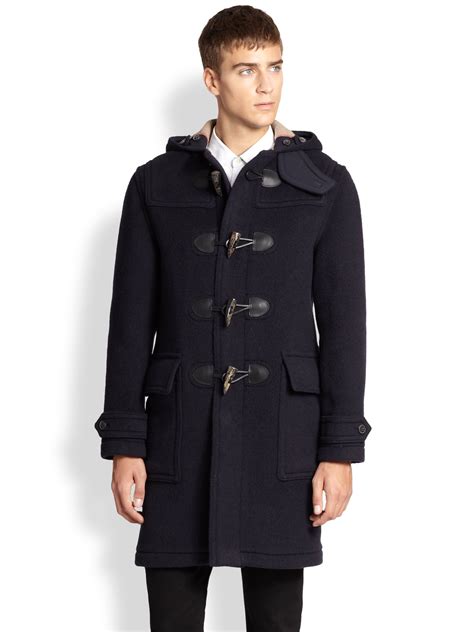 duffle coat burberry square men|Burberry bubble coat men.